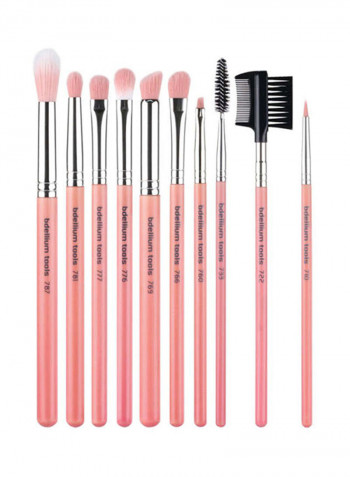 10-Piece Bambu Eyes Brush Set Pink