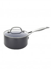 Venice Pro Saucepan With Lid Black/Clear 18centimeter