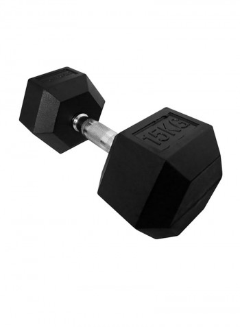 2-Piece Hex Rubber Dumbbell Set - 15 kg 30kg