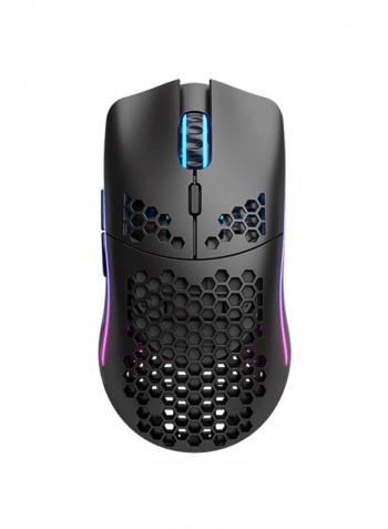 ماوس ألعاب نموذج O لاسلكي بإضاءة متعددة الألوان RGB أسود