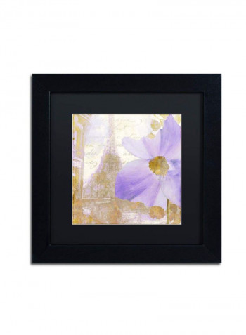 Purple Flower Framed Wall Art Green/Purple 11 x 14inch
