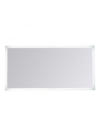 Single Touch Key Rectangle Shape LED Bathroom Mirror Transparent 1200 x 600 x 30millimeter