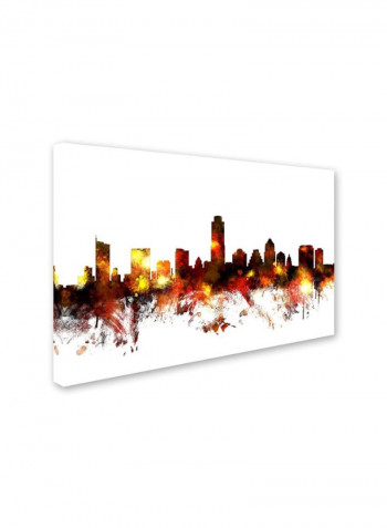 Austin Texas Skyline Iii Canvas Wall Art Multicolour 16 x 24inch