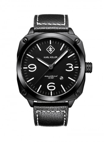 Men's Leather Analog Watch KKAP9204