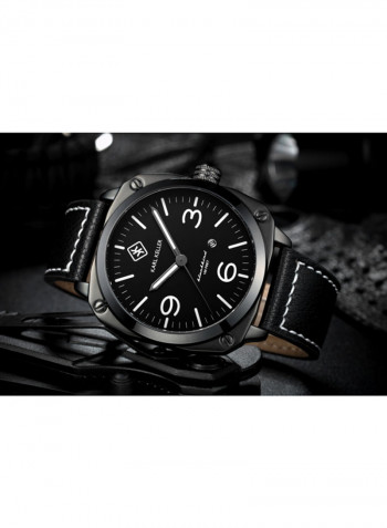 Men's Leather Analog Watch KKAP9204