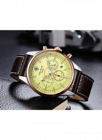 Men's Leather Chronograph Watch KKVI6403