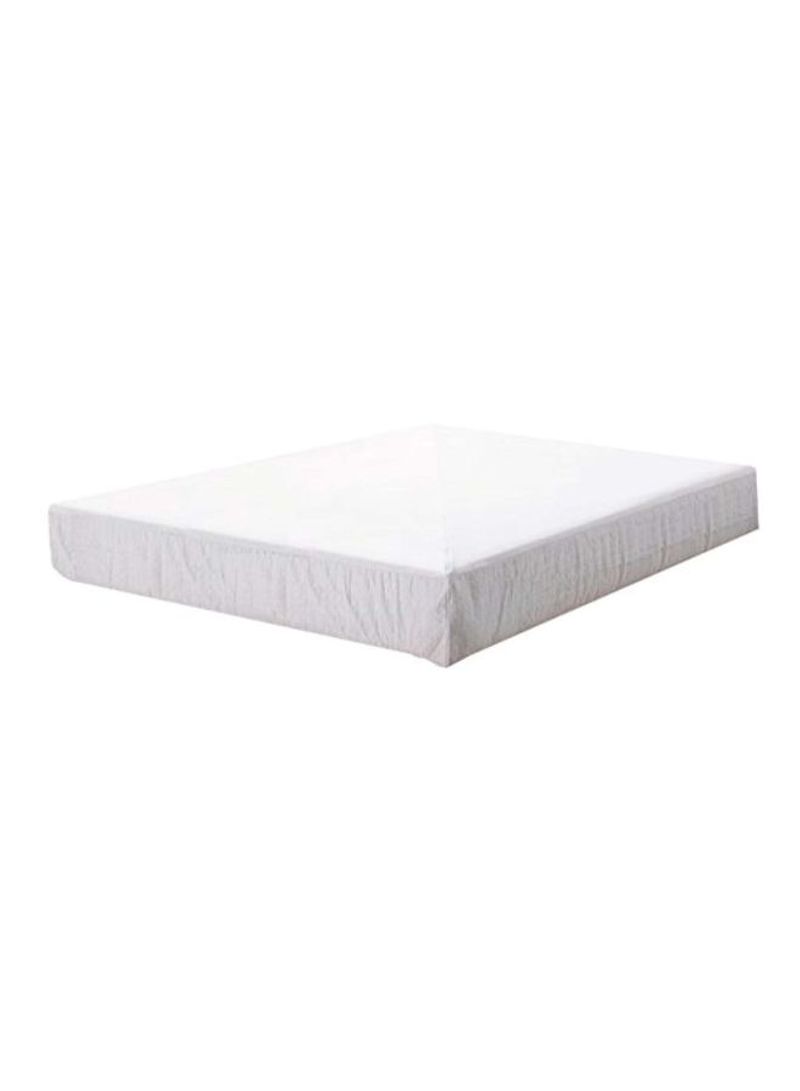 Base Suede Box Spring Encasement Polyester White 75x38x7.5inch
