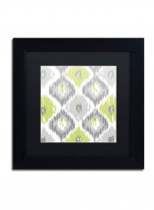 Calyx Ikat Framed Wall Art Multicolour 11 x 11inch