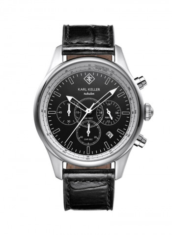 Men's Leather Chronograph Watch KKVI6401
