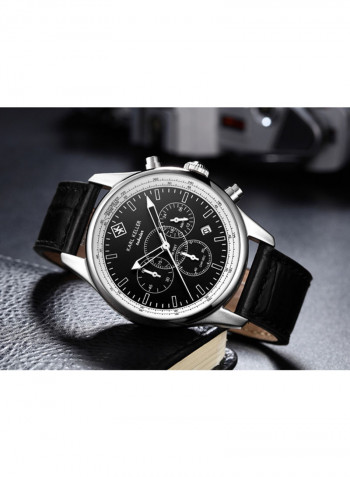 Men's Leather Chronograph Watch KKVI6401