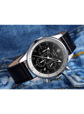 Men's Leather Chronograph Watch KKVI6401