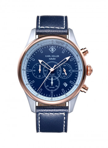 Men's Leather Chronograph Watch KKVI6402