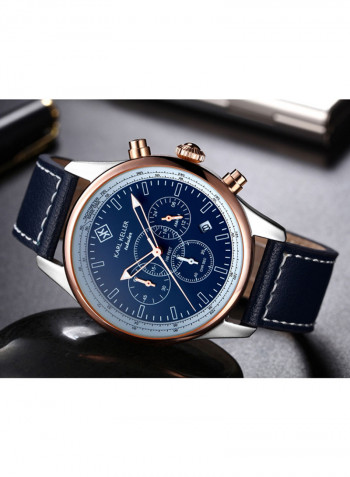 Men's Leather Chronograph Watch KKVI6402