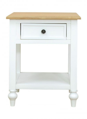 Jordan End Table White Oak/Beige