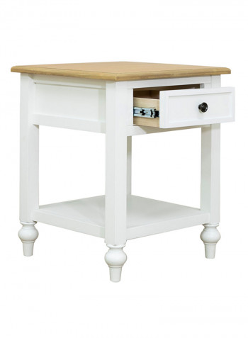 Jordan End Table White Oak/Beige