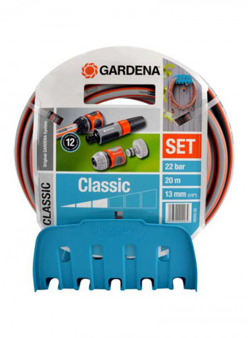 Hose With Wall Bracket Set Grey/Orange/Blue
