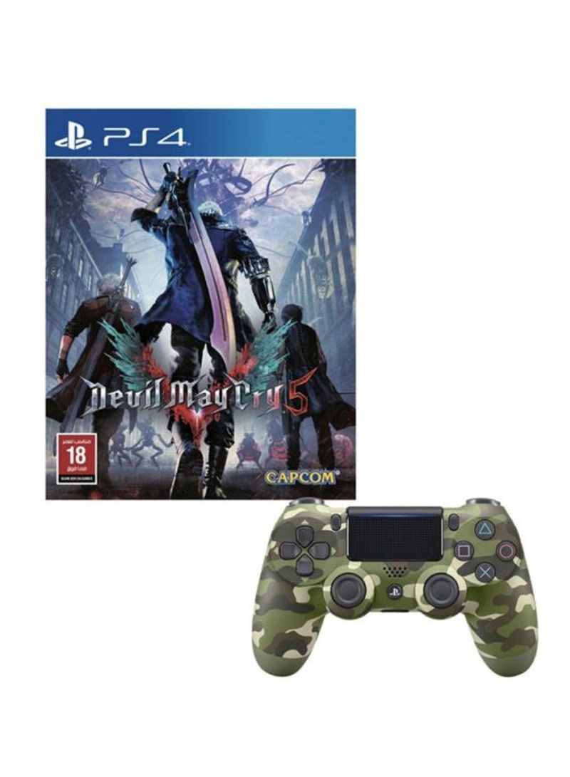 Devil May Cry 5 Eng/Arabic (KSA Version) With DualShock 4 Wireless Controller - PlayStation 4 (PS4)