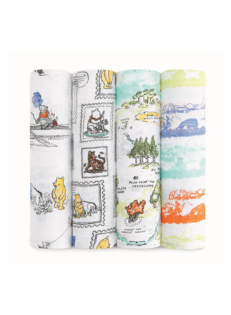 Disney Baby Classic Swaddles, Pack of 4 - Winnie The Pooh