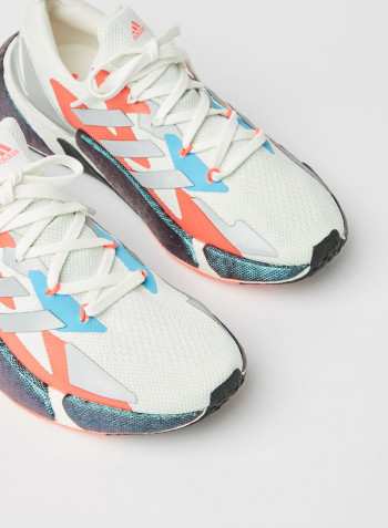 X9000L4 Running Shoes Crystal White/Silver Metallic/Signal Green