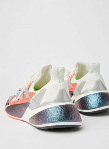 X9000L4 Running Shoes Crystal White/Silver Metallic/Signal Green