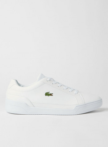 Challenge Textured Leather Sneakers White