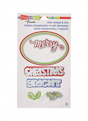 Christmas Bright Clear Die Set Clear