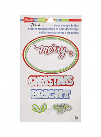 Christmas Bright Clear Die Set Clear