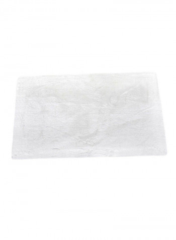 Rectangular Shape Thick Comfy Rug White 70x70centimeter
