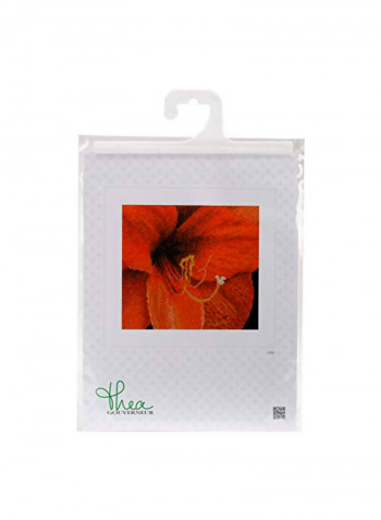Amaryllis Counted Cross Stitch Kit Orange/Black/Yellow