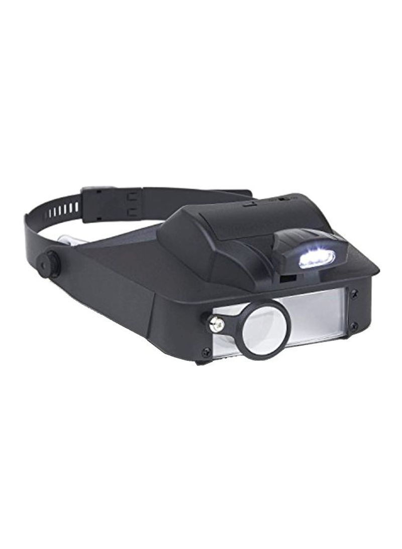Head Magnifier With LED Light Black/Clear