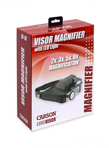 Head Magnifier With LED Light Black/Clear