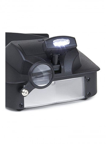 Head Magnifier With LED Light Black/Clear