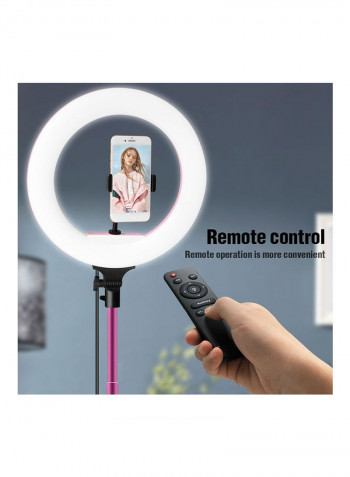 Professional LED Ring Light for Photography Pink/Black