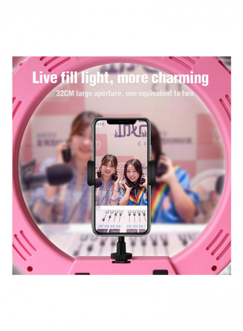 Professional LED Ring Light for Photography Pink/Black