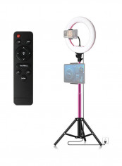 Professional LED Ring Light for Photography Pink/Black