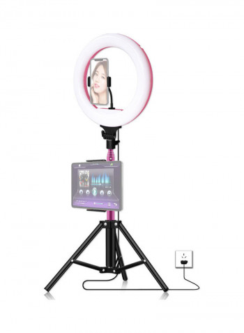 Professional LED Ring Light for Photography Pink/Black