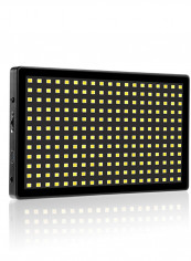 LituFoto L28 Portable 3200K-5600K CRI 97+ 16W Bi-Color Dimmable Fill LED Video Light with OLED Display Black