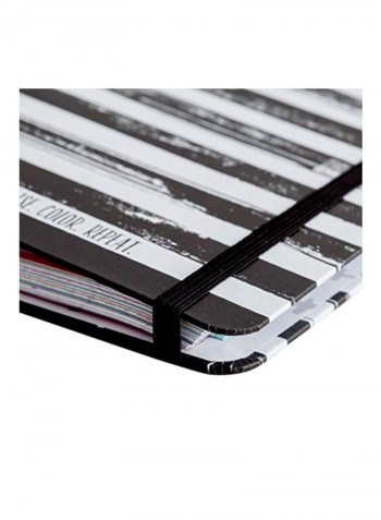 O-Ring Bound Notebook Journal Black/White/Blue