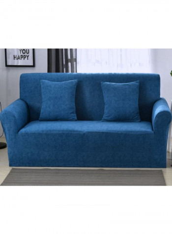Modern Style Solid Pattren Sofa Slipcover Blue 185 - 230centimeter