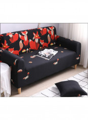 Nordic Style Sofa Slipcover With Non-Slip Strap Free Black/Red/White 235x300centimeter