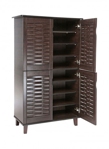 Wooden Shoe Cabinet Brown