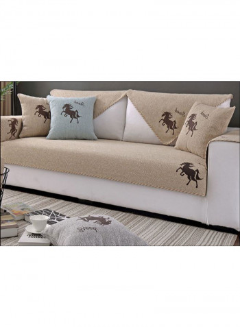 Simple Modern Style Sofa Slipcover Beige/Brown