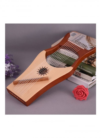 10-String Wooden Lyre Harp Nylon Backboard String Instrument