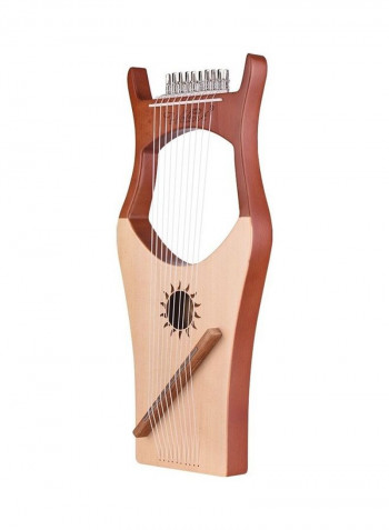10-String Wooden Lyre Harp Nylon Musical Instrument