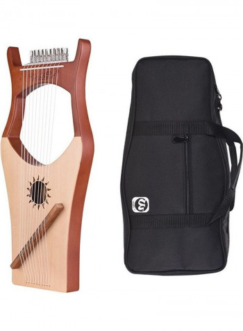 10-String Wooden Lyre Harp Nylon Musical Instrument