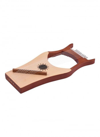 10-String Wooden Lyre Harp Nylon Musical Instrument