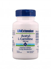 Acetyl-L-Carnitine 500 mg Dietary Supplement - 100 Vegetarian Capsules