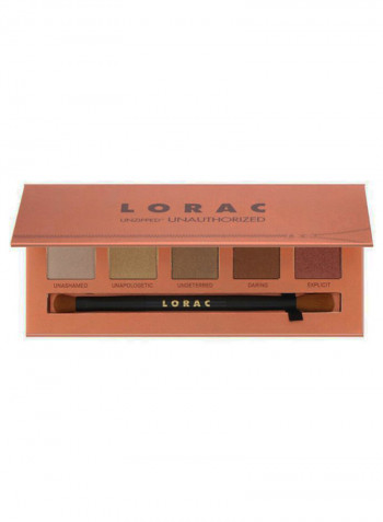 Unzipped Unauthorized Eye Shadow Palette With Dual-Ended Brush Multicolour