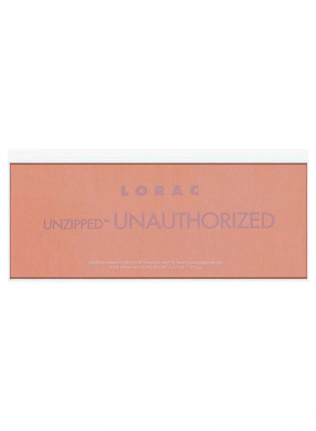 Unzipped Unauthorized Eye Shadow Palette With Dual-Ended Brush Multicolour