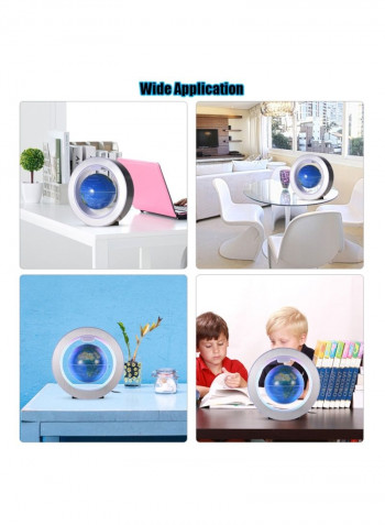 LED Magnetic Levitation Floating Globe فضي/أزرق/أخضر